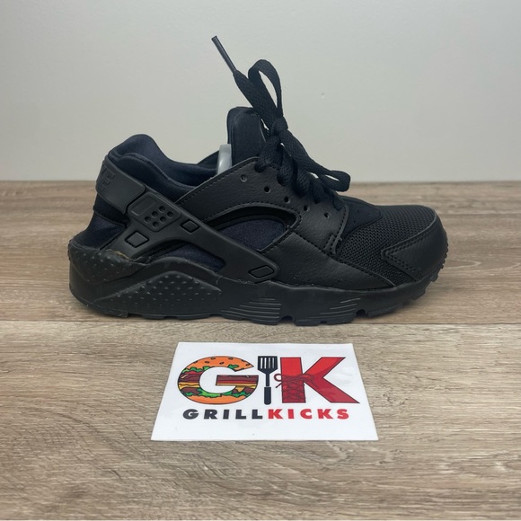 Nike Huarache Run GS Big Kids 654275-016 Black Running Shoes Youth Sizes - Picture 1 of 5